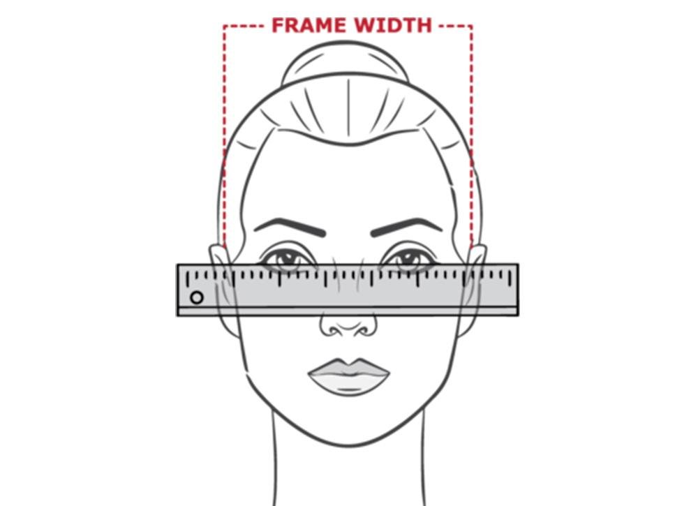 How to measure face for glasses on sale