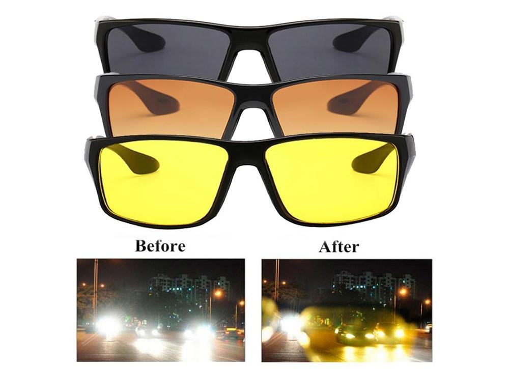 Night driving vision anti glare yellow lens glasses online