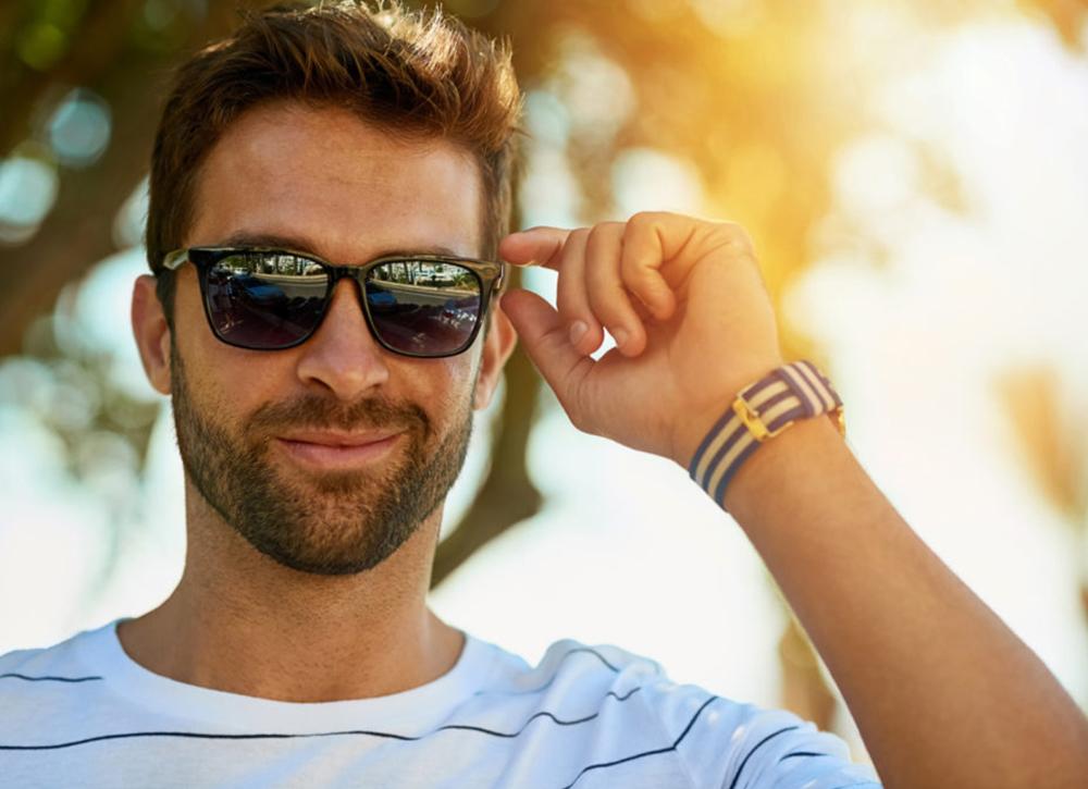 People wearing sunglasses on sale