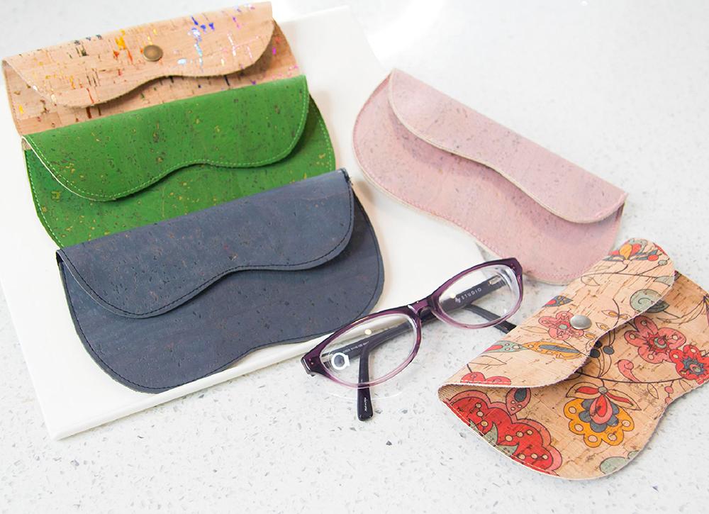 How do you clean an eyeglass case?