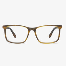 Yellow Brown Striped Frame Glasses - Mick | KoalaEye