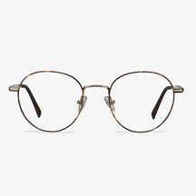 Round Tortoise Metal Glasses - Mandel | KoalaEye