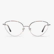 Silver Metal Cat Eye Glasses - Savannah | KoalaEye