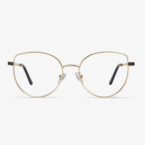 Light Gold Cat Eye eyeglasses frame-Leah | KoalaEye