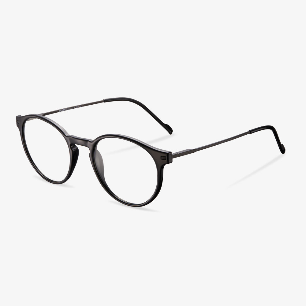 Thick Black Round Frame Glasses - Irma | KoalaEye