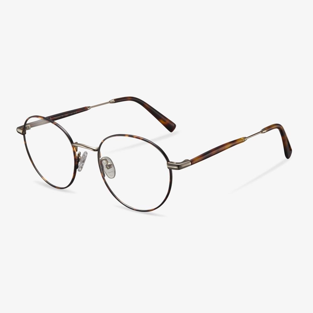 Round Tortoise Metal Glasses - Mandel | KoalaEye