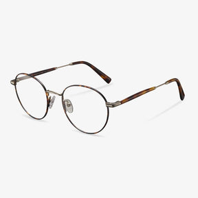 Round Tortoise Metal Glasses - Mandel | KoalaEye