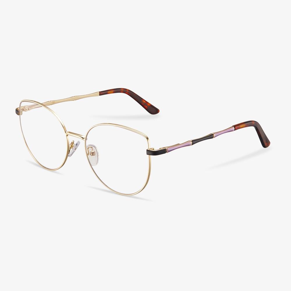 Light Gold Cat Eye eyeglasses frame-Leah | KoalaEye