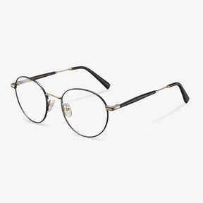 Black Round Metal Frame Glasses - Mike | KoalaEye