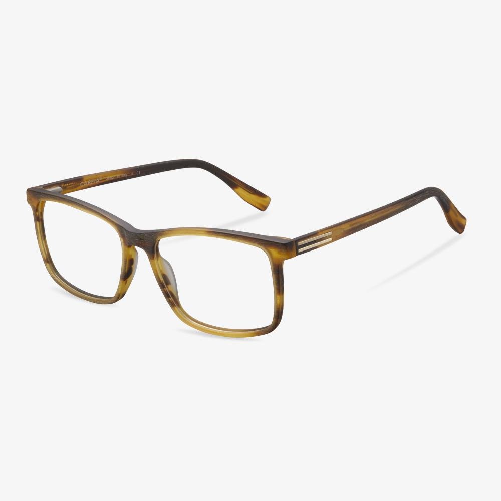 Yellow Brown Striped Frame Glasses - Mick | KoalaEye