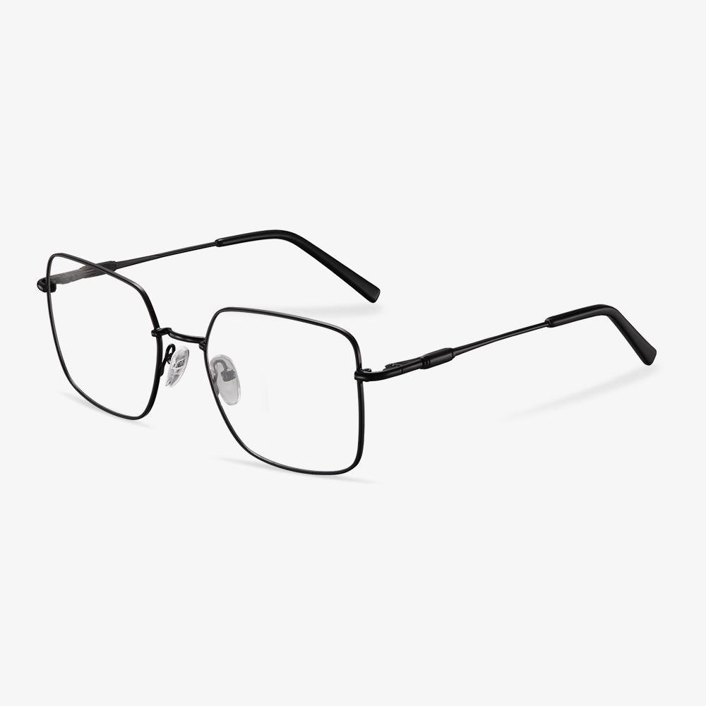 Black Metal Square Glasses - Richard | KoalaEye