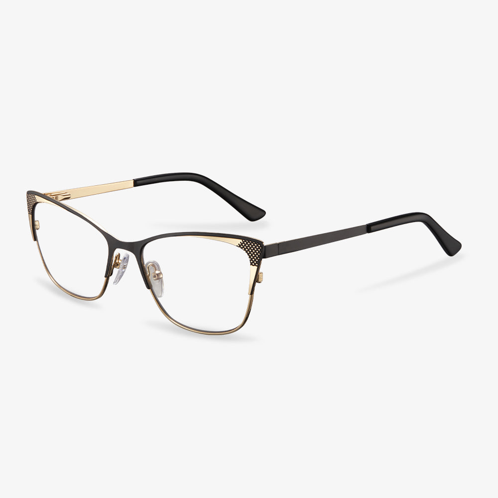 Black Metal Cat-eye Frame - Derrick | KoalaEye