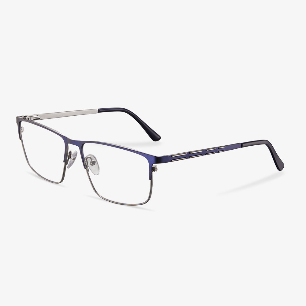 Blue Full-Rimmed Rectangular Eyeglasses - Horace | KoalaEye