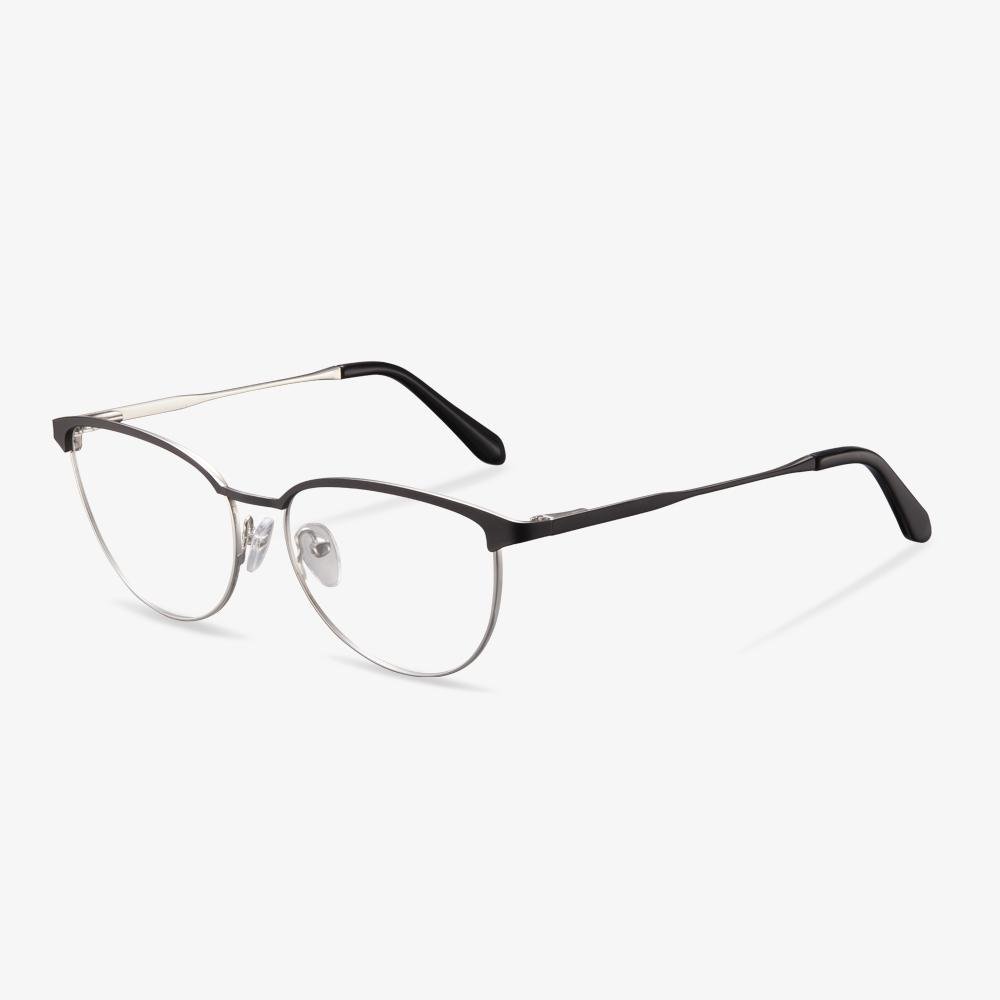 Silver Metal Cat-Eye Frame - Stella | KoalaEye