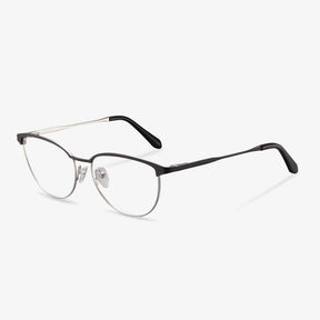 Silver Metal Cat-Eye Frame - Stella | KoalaEye