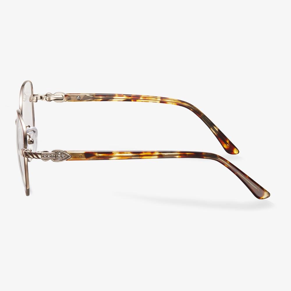 Snazzy Silver Oval Eyeglasses Frame- Nat | KoalaEye