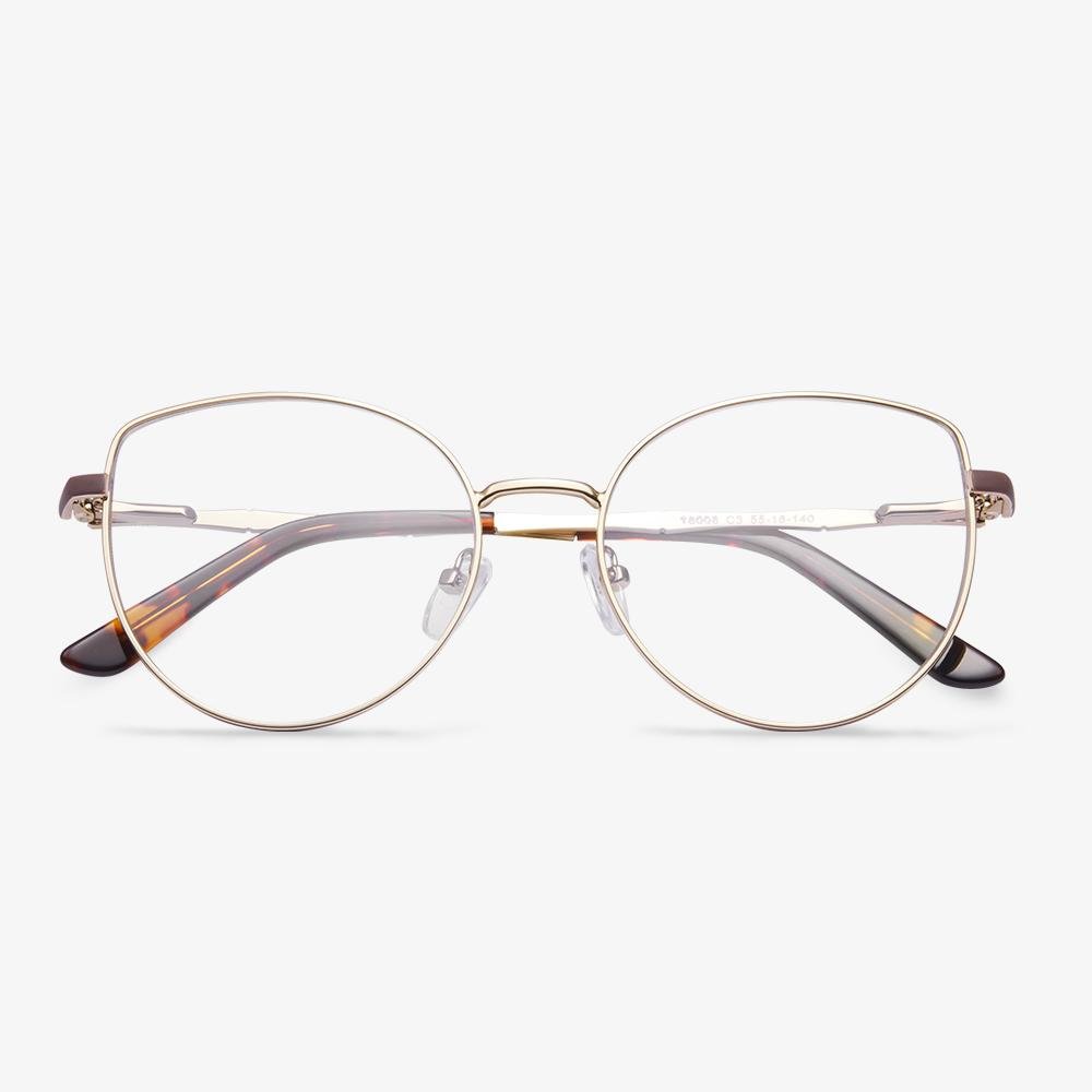 Light Gold Cat Eye eyeglasses frame-Leah | KoalaEye