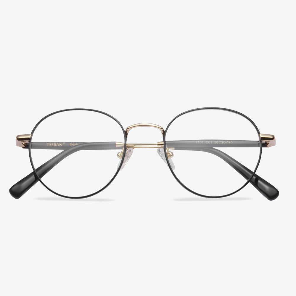 Black Round Metal Frame Glasses - Mike | KoalaEye