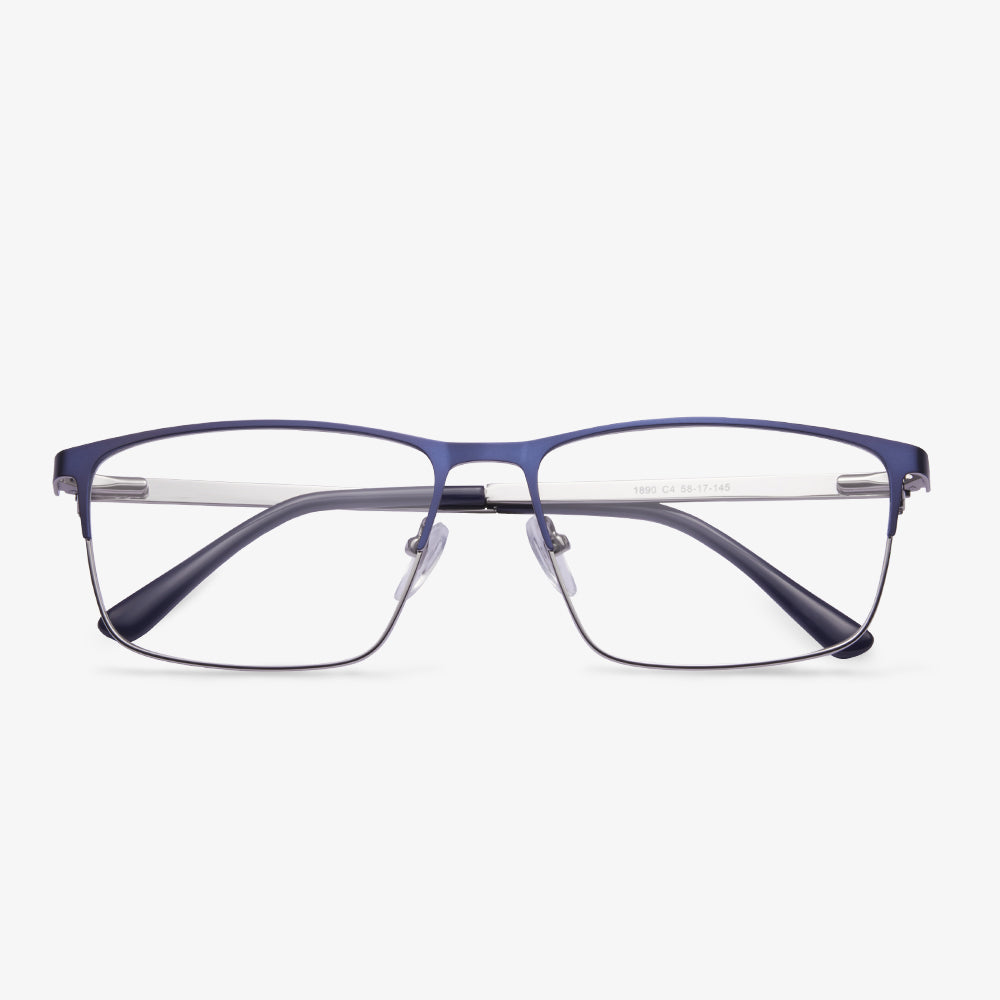 Blue Full-Rimmed Rectangular Eyeglasses - Horace | KoalaEye