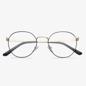 Black Gold round glasses- Gabriella | KoalaEye