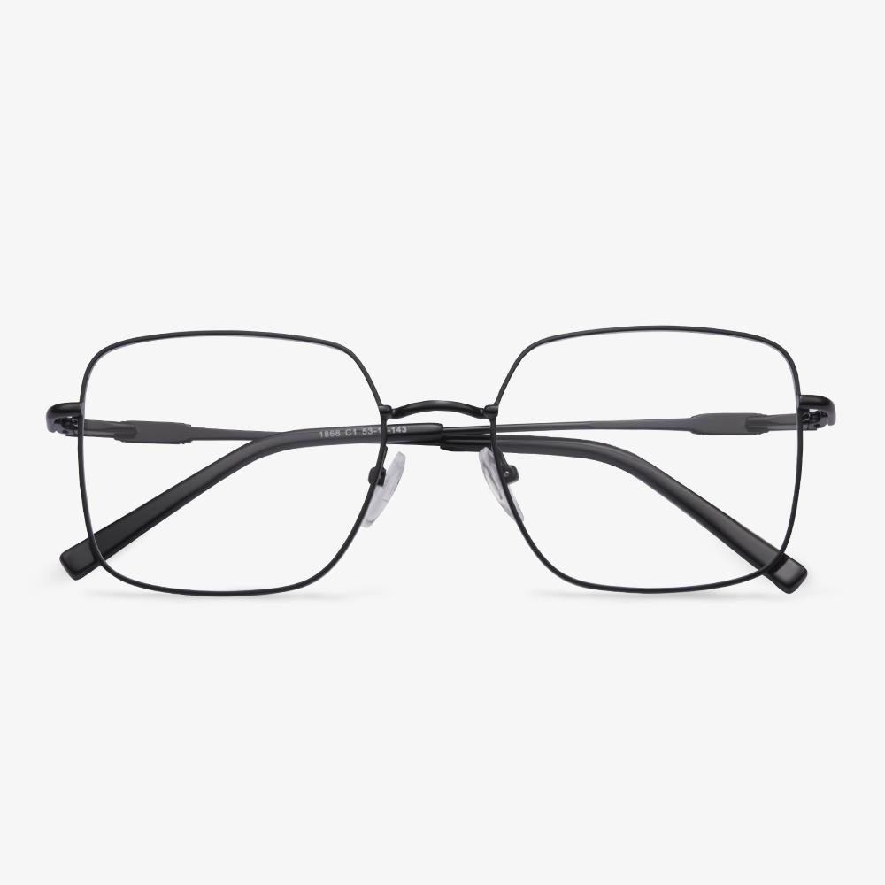 Black Metal Square Glasses - Richard | KoalaEye