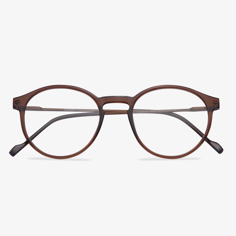 Brown Round Frame Acetate Glasses - Julia | KoalaEye