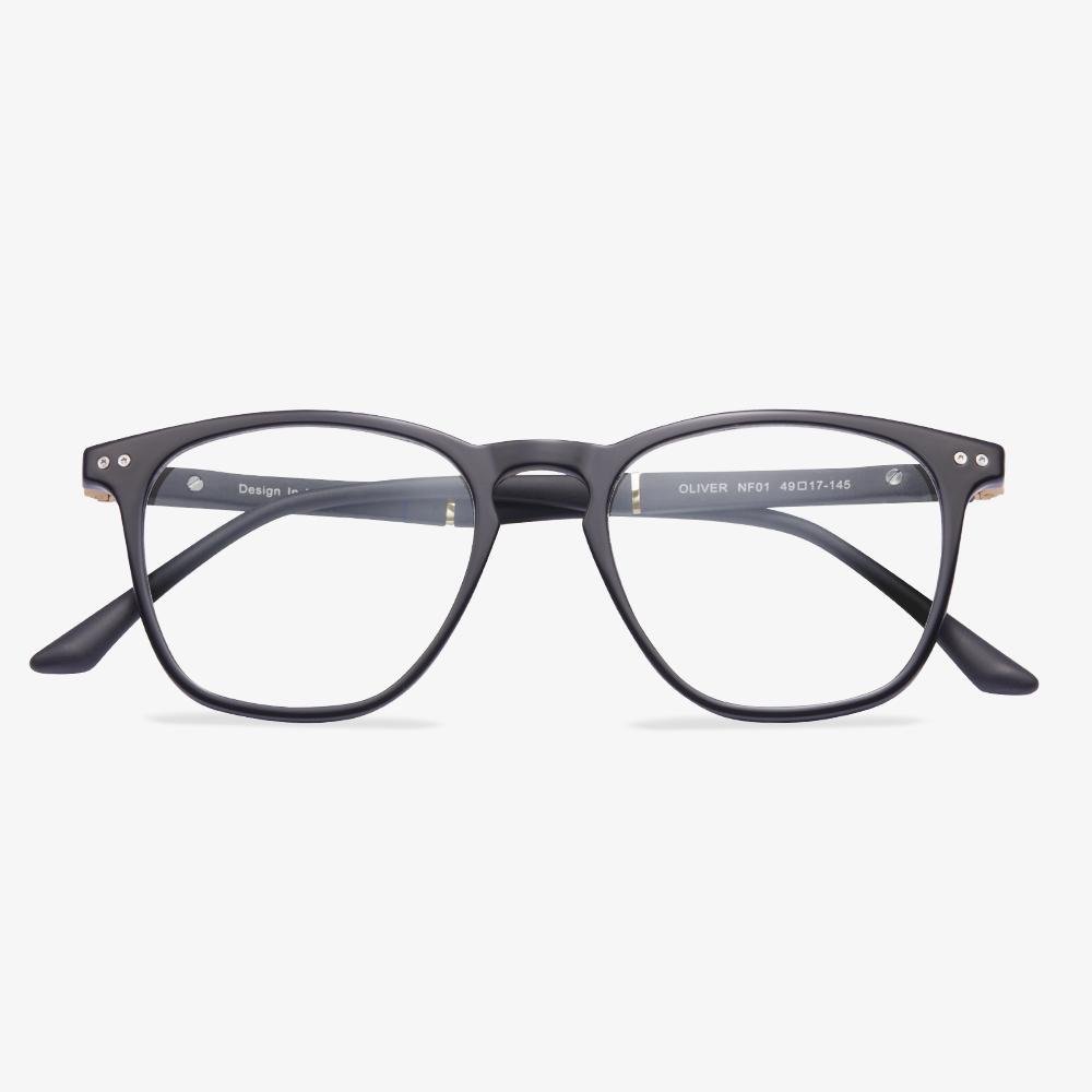 Black Acetate Square Frame Eyeglasses - Carey | KoalaEye