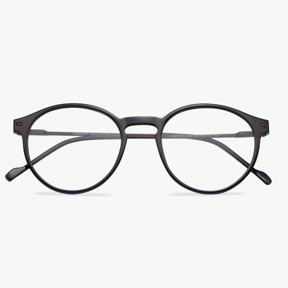 Thick Black Round Frame Glasses - Irma | KoalaEye