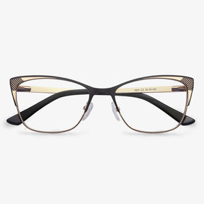 Black Metal Cat-eye Frame - Derrick | KoalaEye